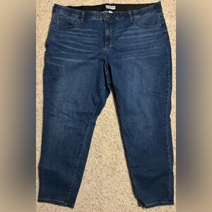 Ava & Viv 24W Dark Wash Skinny Jeans Stretch Plus Size Denim